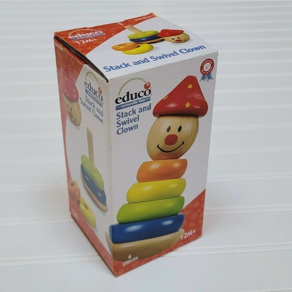 New Hape Educo Stacking Clown - Picture 1 of 5